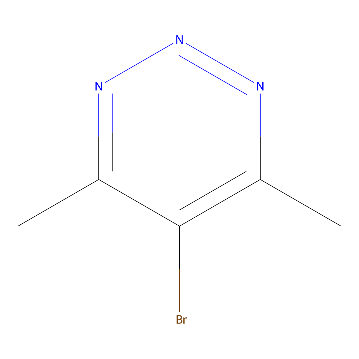 5-Bromo-4,6-dimethyl-1,2,3-triazine molecular structure, CAS 109520-03-8