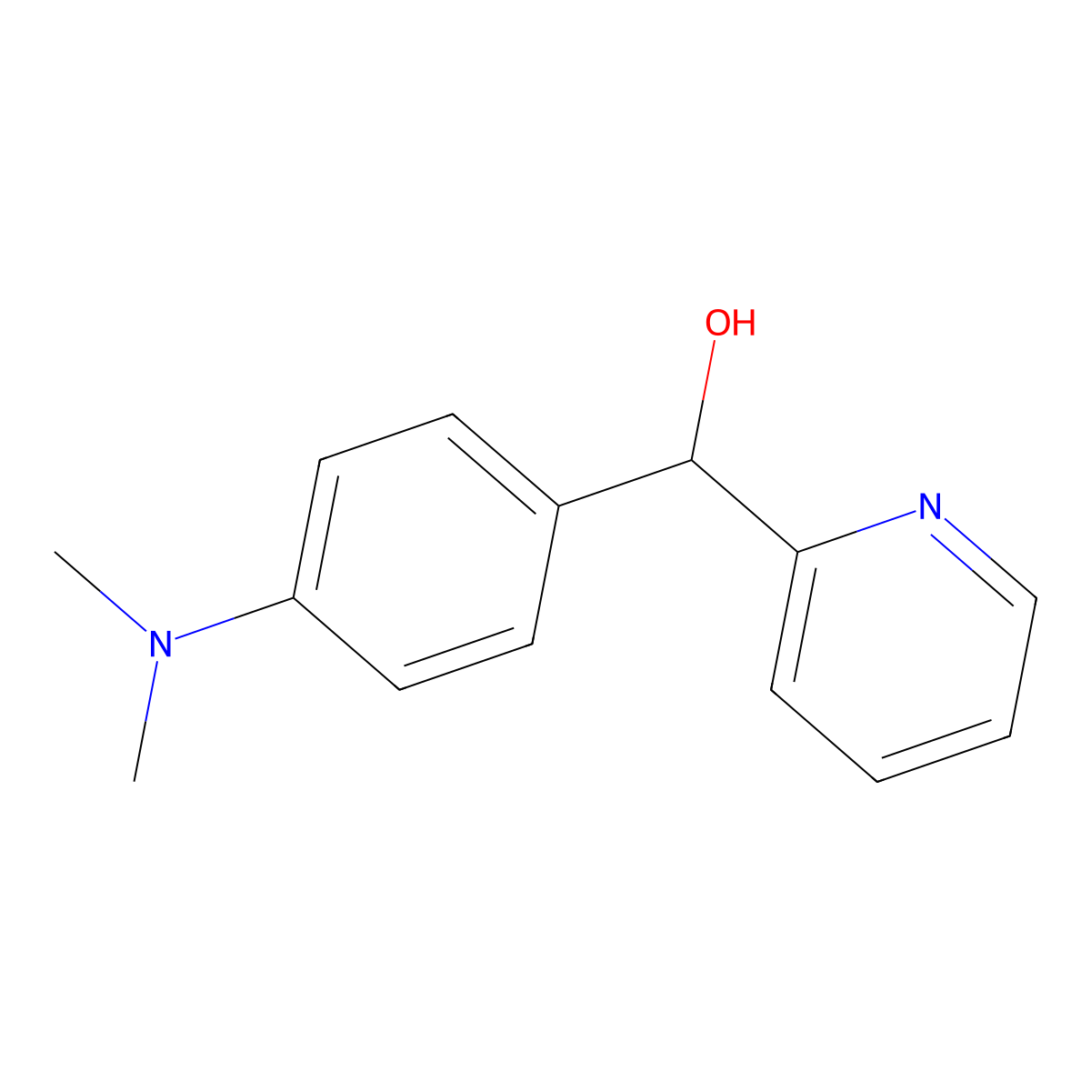 [4-(Dimethylamino)phenyl](pyridin-2-yl)methanol molecular structure, CAS 109520-25-4