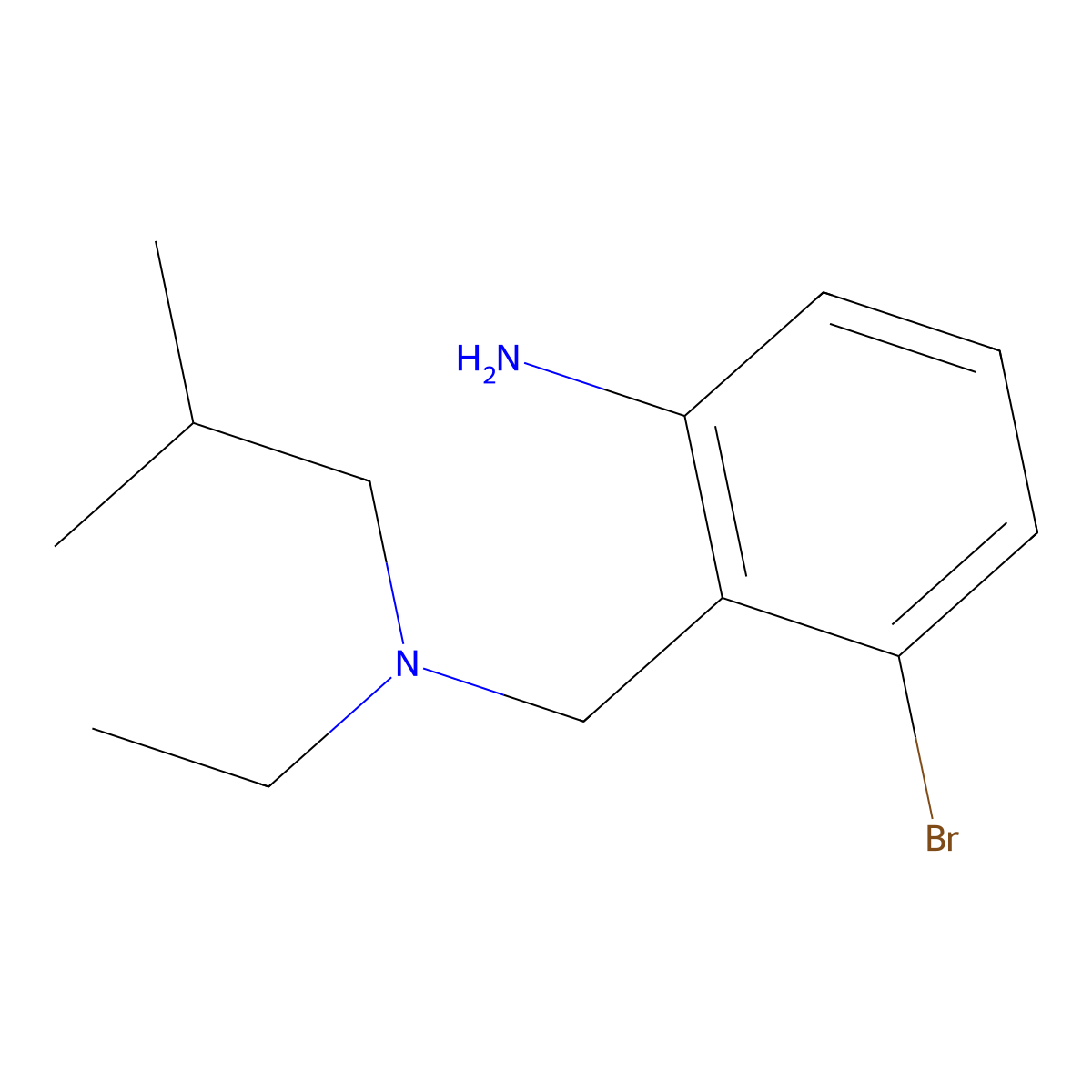 3-Bromo-2-{[ethyl(2-methylpropyl)amino]methyl}aniline molecular structure, CAS 1095209-58-7