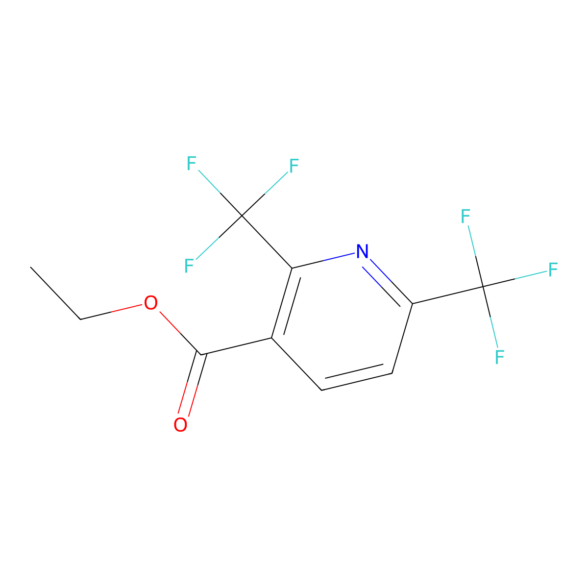 2,6-Bis-trifluoromethyl-nicotinic acid ethyl ester molecular structure, CAS 1095211-28-1