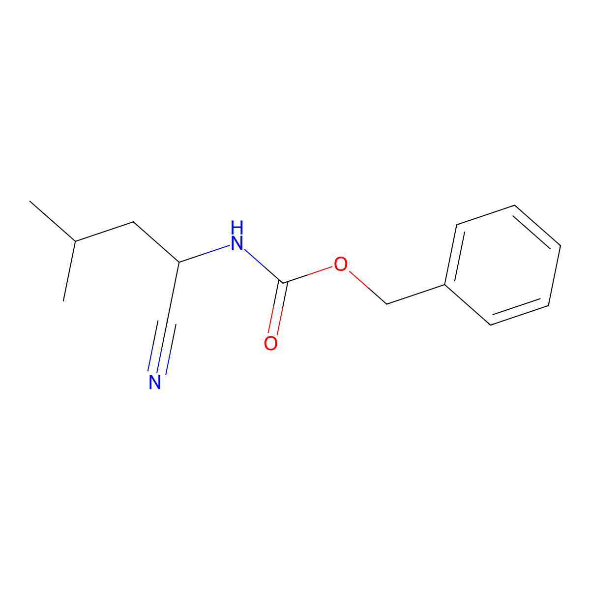 benzyl N-(1-cyano-3-methylbutyl)carbamate molecular structure, CAS 109522-25-0
