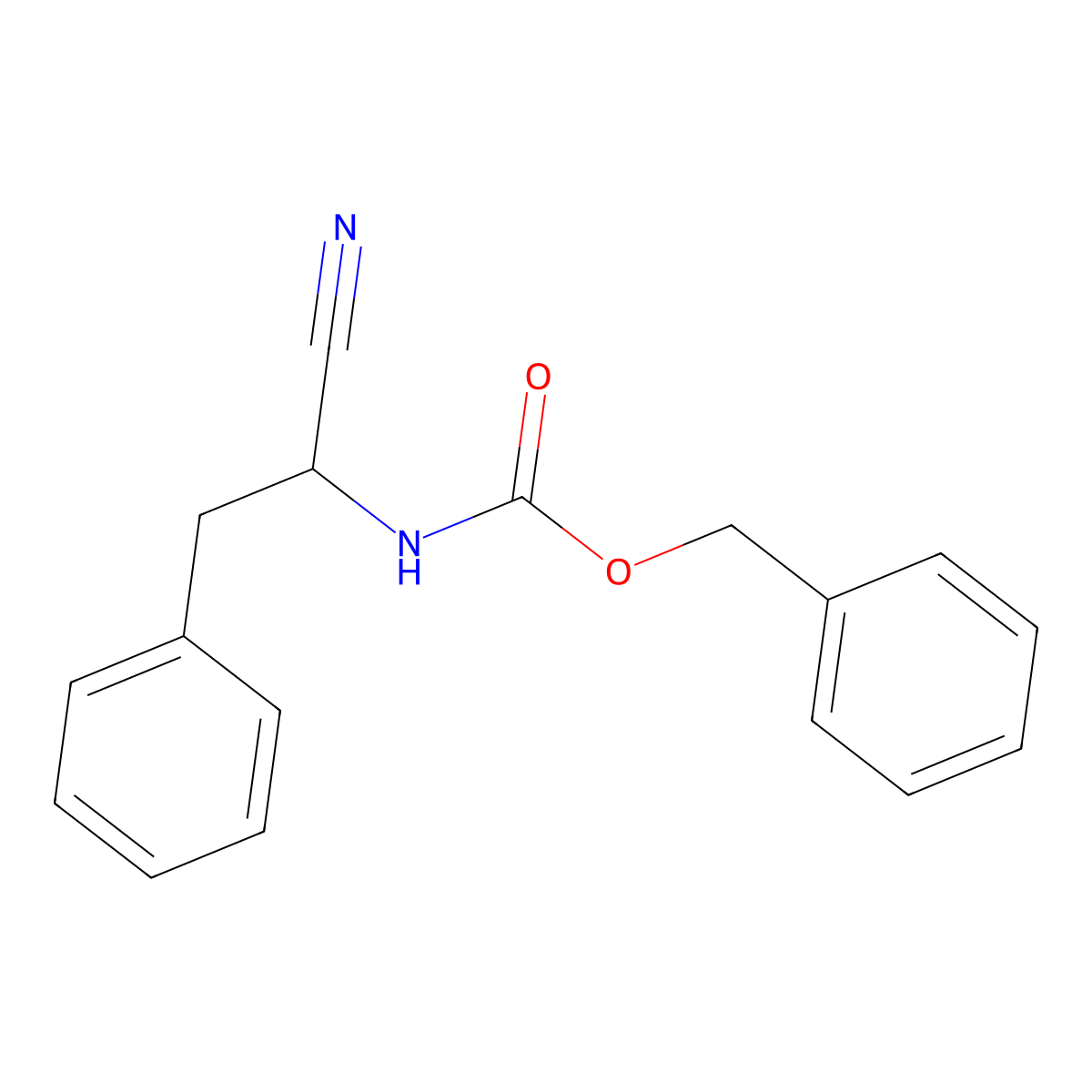 Benzyl (1-cyano-2-phenylethyl)carbamate molecular structure, CAS 109522-26-1