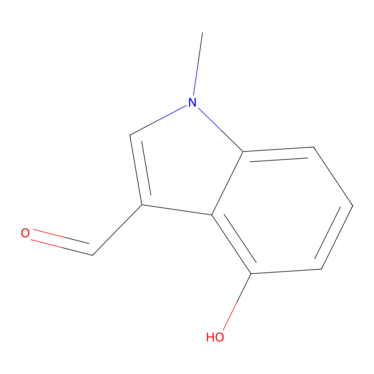 4-Hydroxy-1-methyl-1h-indole-3-carbaldehyde molecular structure, CAS 109523-69-5