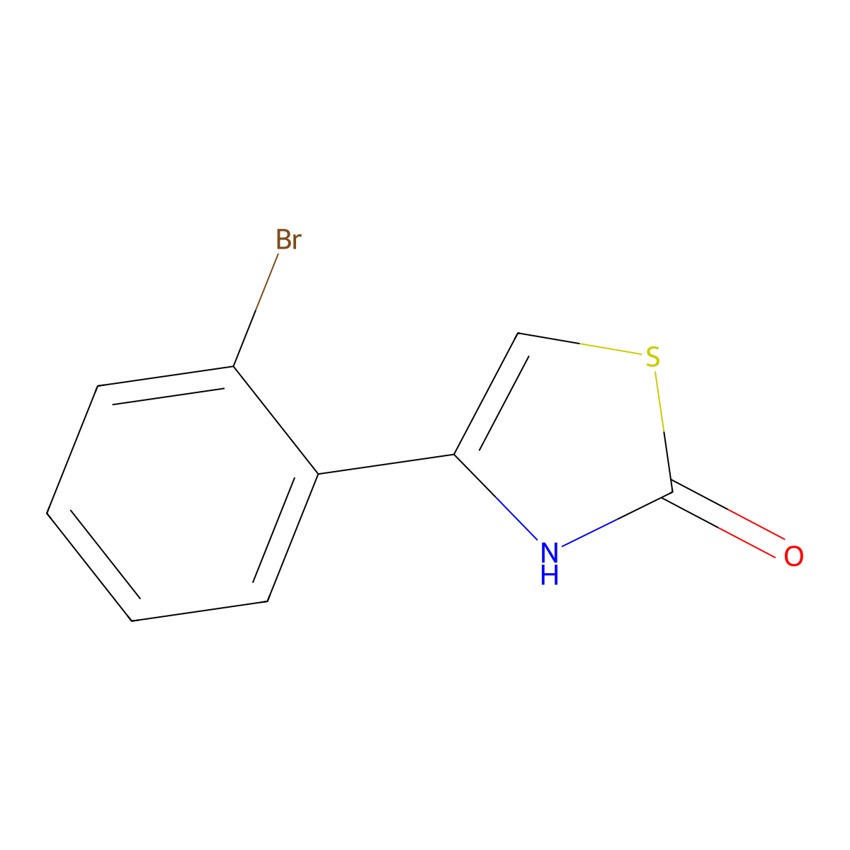 4-(2-Bromophenyl)-2,3-dihydro-1,3-thiazol-2-one molecular structure, CAS 1095231-39-2