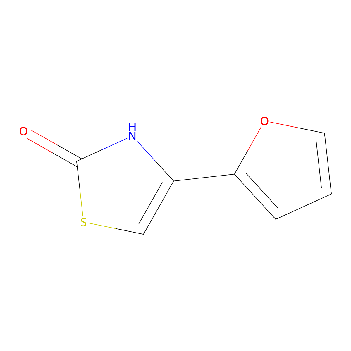 2-Hydroxy-4-(2-furyl)thiazole molecular structure, CAS 1095231-43-8