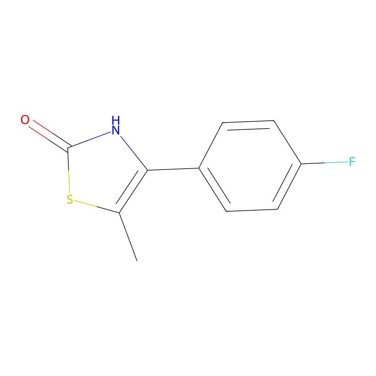 4-(4-Fluorophenyl)-5-methyl-2,3-dihydro-1,3-thiazol-2-one molecular structure, CAS 1095231-44-9