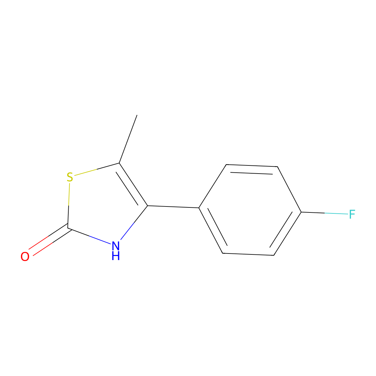 4-(4-Fluorophenyl)-5-methyl-2,3-dihydro-1,3-thiazol-2-one molecular structure, CAS 1095231-44-9