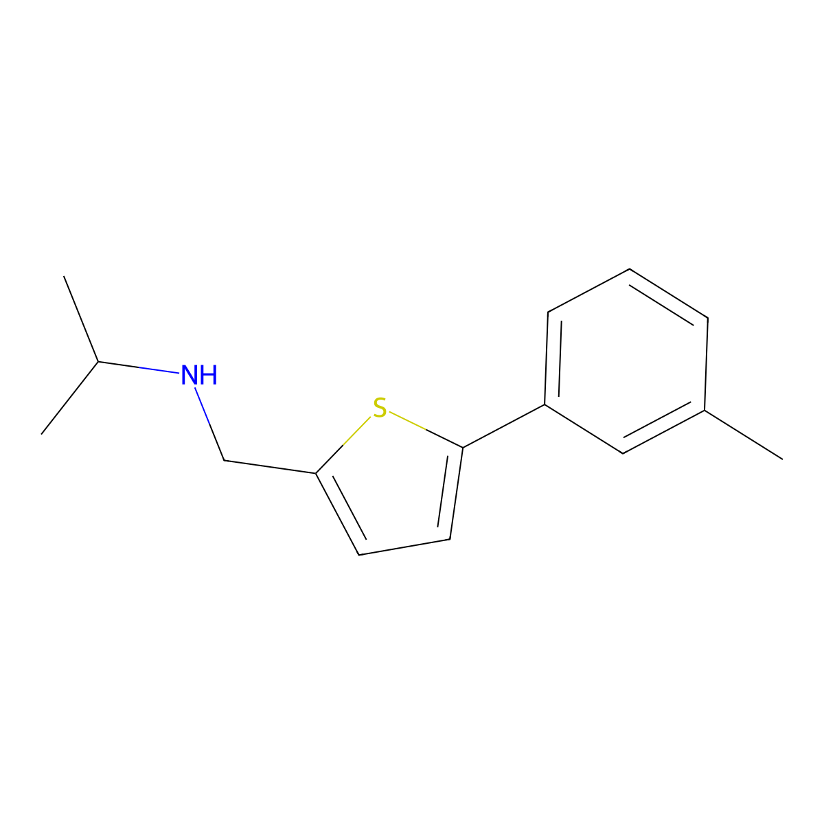 {[5-(3-Methylphenyl)thiophen-2-yl]methyl}(propan-2-yl)amine molecular structure, CAS 1095235-71-4