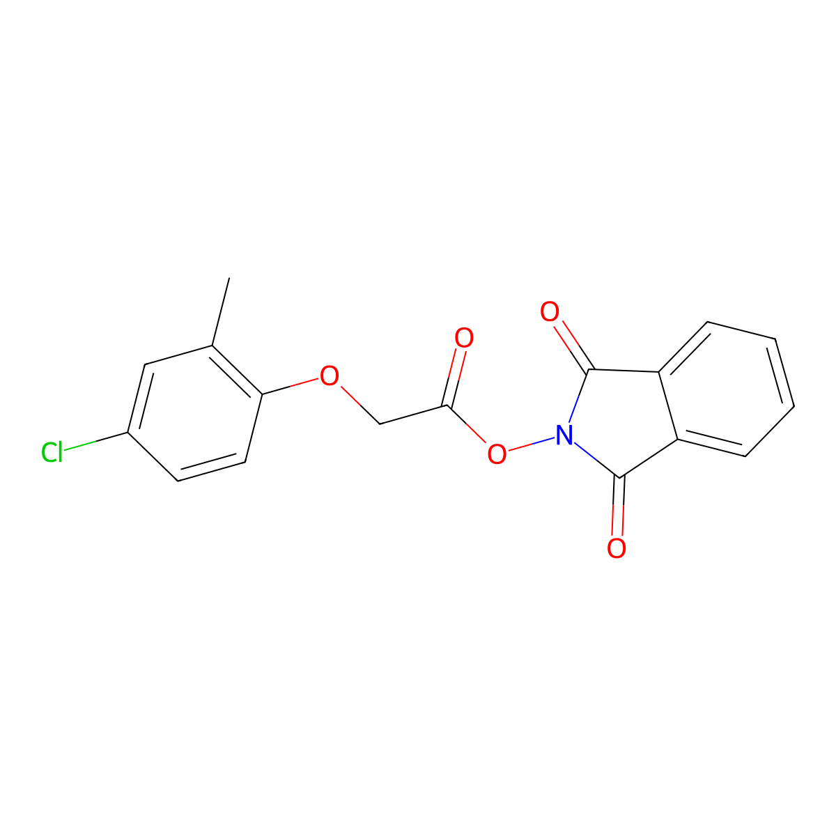 1,3-dioxo-2,3-dihydro-1H-isoindol-2-yl 2-(4-chloro-2-methylphenoxy)acetate molecular structure, CAS 109524-12-1