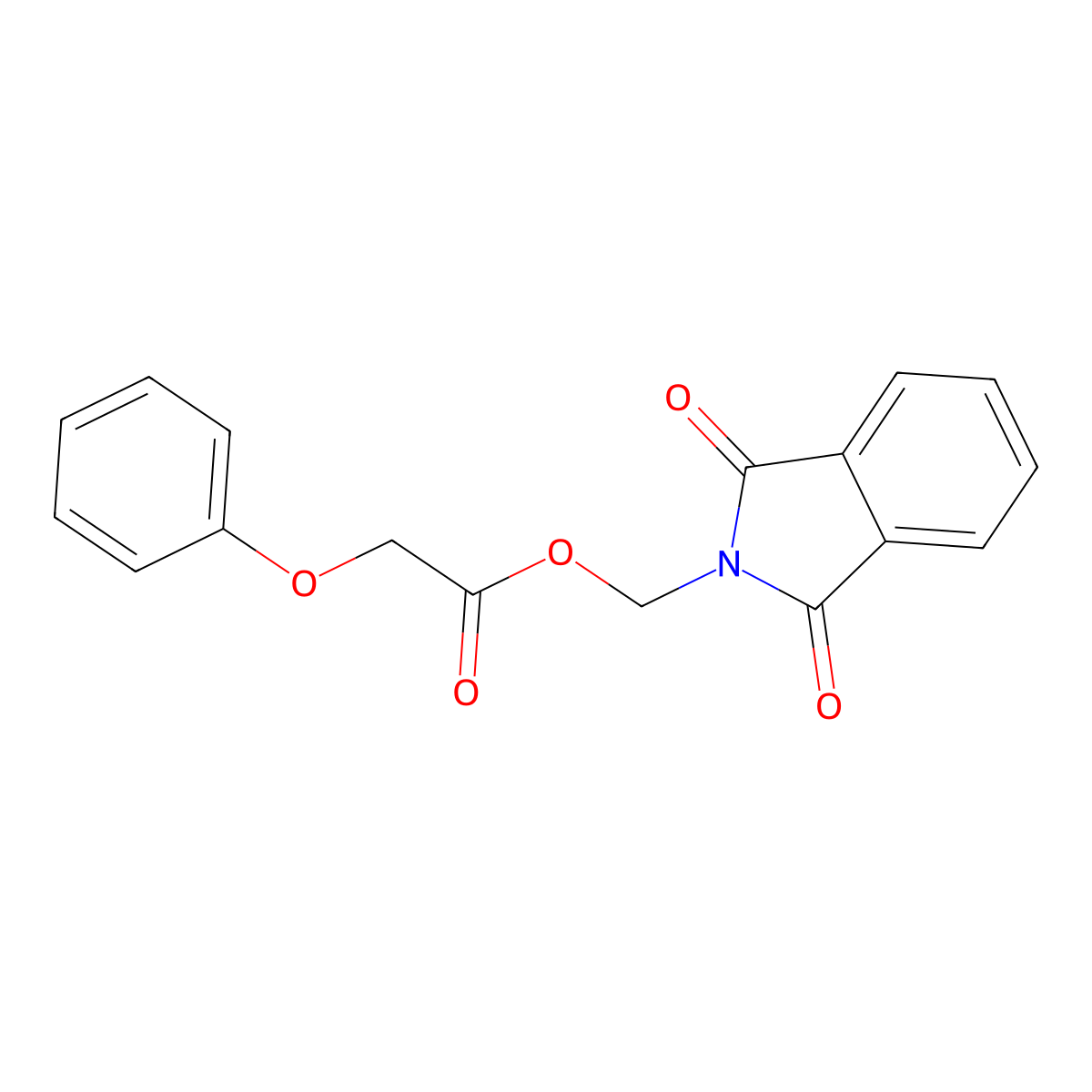 (1,3-Dioxoisoindolin-2-yl)methyl 2-phenoxyacetate molecular structure, CAS 109524-14-3