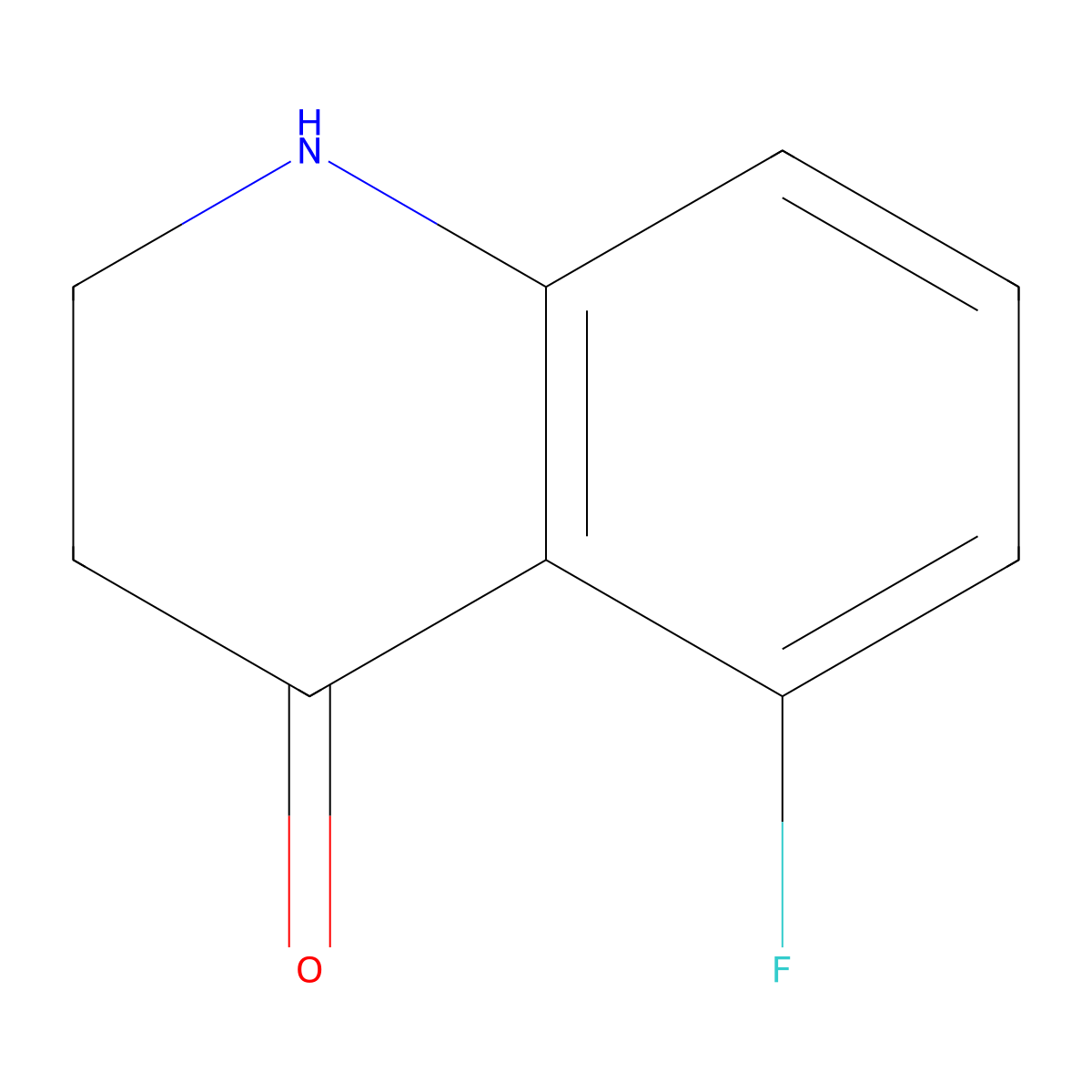 5-fluoro-2,3-dihydro-1H-quinolin-4-one molecular structure, CAS 1095270-78-2