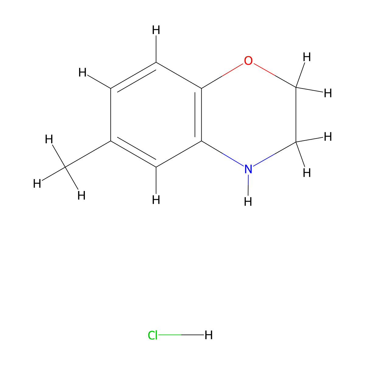 6-Methyl-3,4-dihydro-2H-benzo[b][1,4]oxazine hydrochloride molecular structure, CAS 1095270-80-6