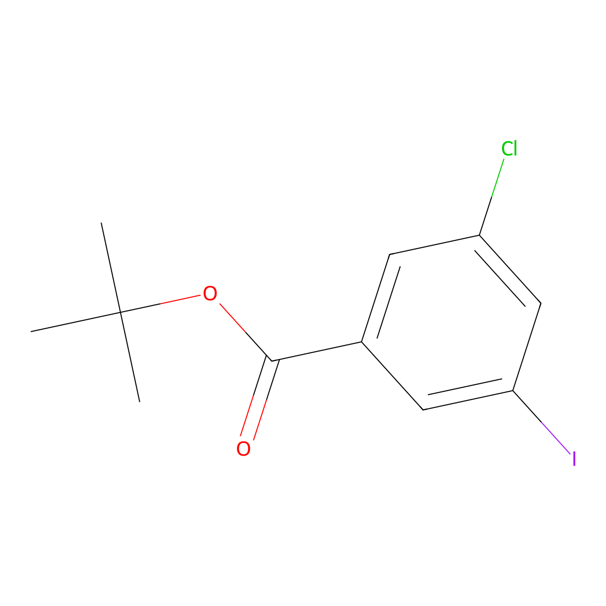 3-Chloro-5-iodobenzoic acid 1,1-dimethylethyl ester molecular structure, CAS 1095274-77-3