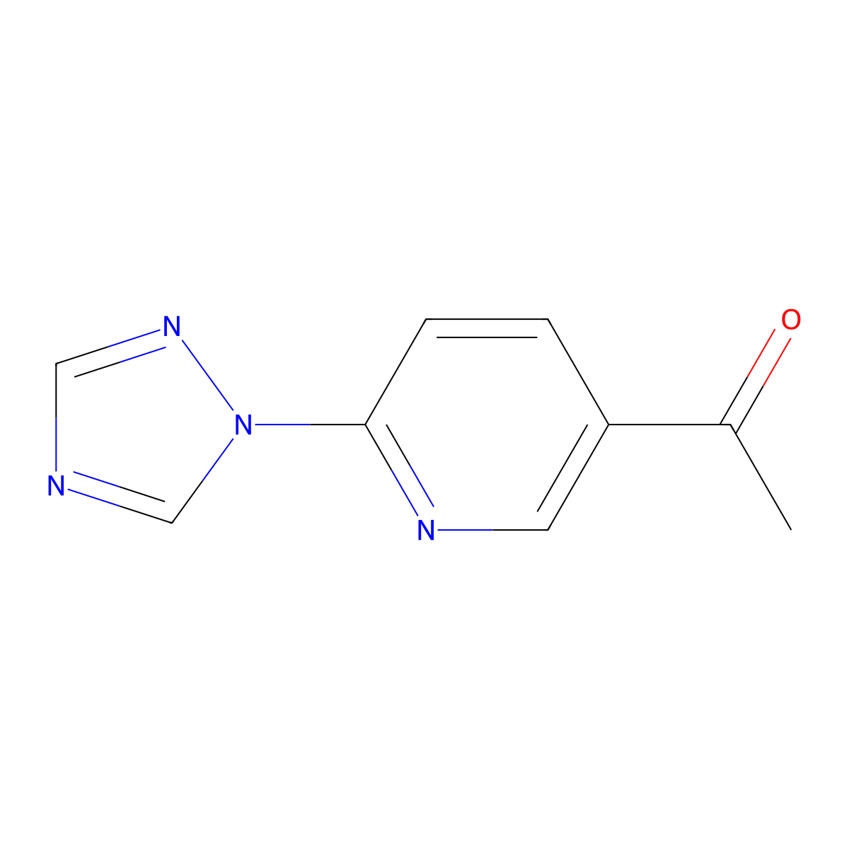 1-(6-(1h-1,2,4-Triazol-1-yl)pyridin-3-yl) ethanone molecular structure, CAS 1095275-21-0