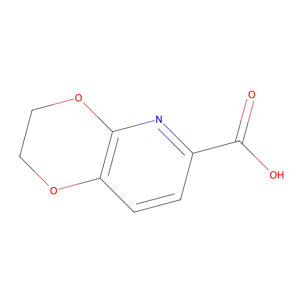 2H,3H-[1,4]dioxino[2,3-b]pyridine-6-carboxylic acid molecular structure, CAS 1095276-23-5