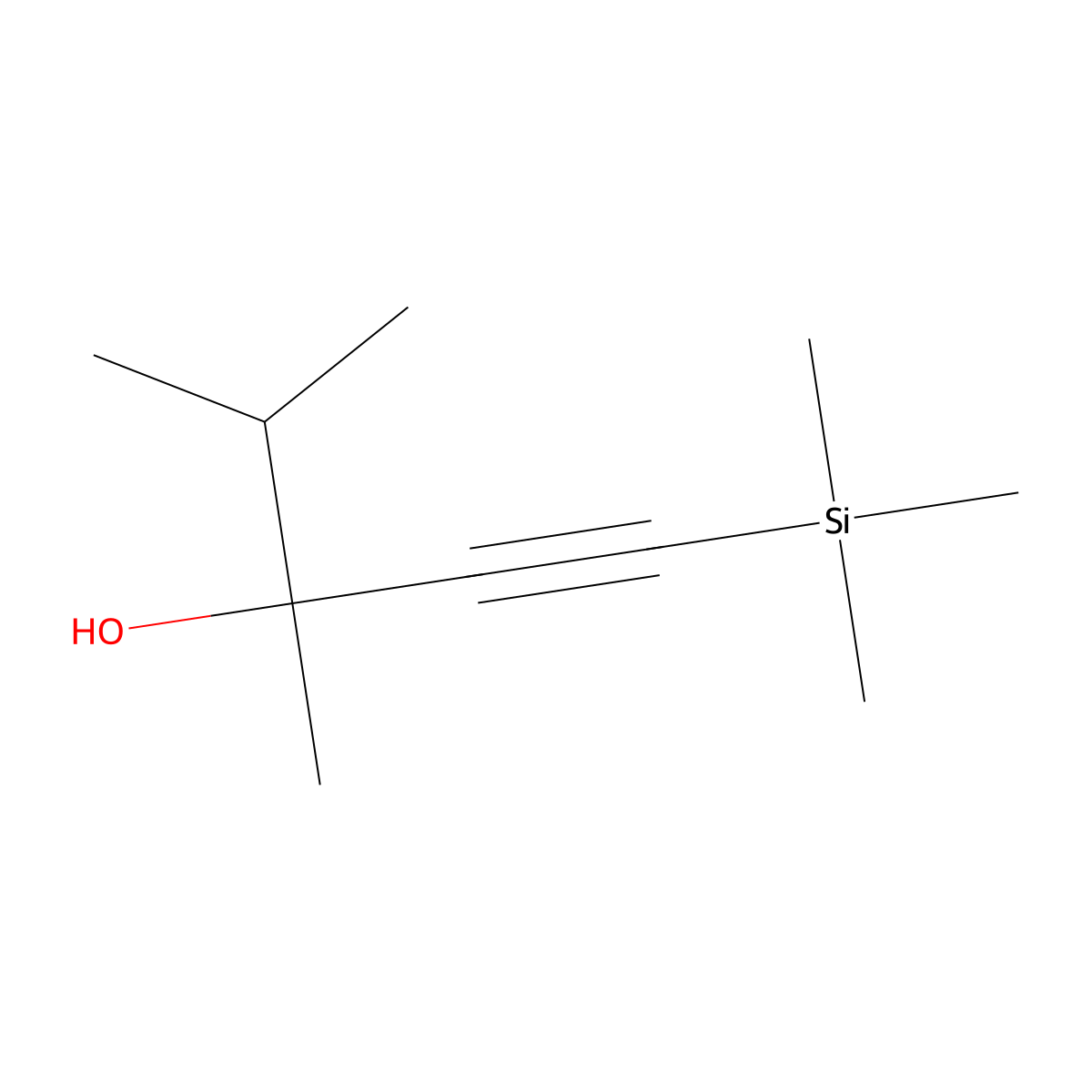 1-Pentyn-3-ol, 3,4-dimethyl-1-(trimethylsilyl)- molecular structure, CAS 109530-47-4