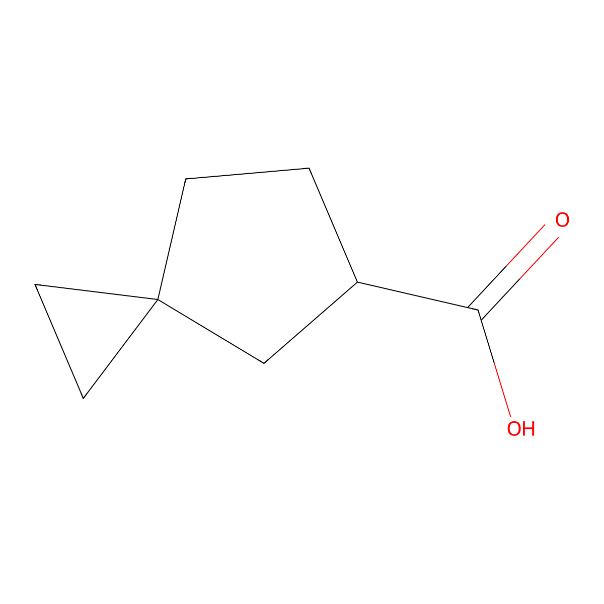 Spiro[2.4]heptane-5-carboxylic acid molecular structure, CAS 109532-61-8