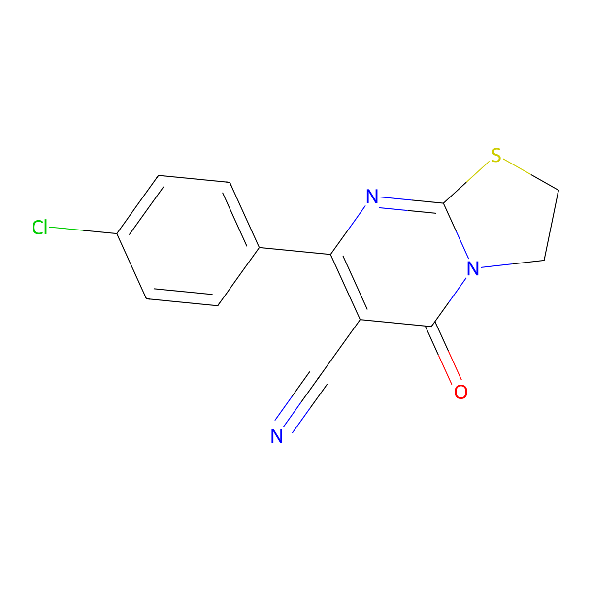 7-(4-Chlorophenyl)-5-oxo-2,3-dihydro-[1,3]thiazolo[3,2-a]pyrimidine-6-carbonitrile molecular structure, CAS 109532-69-6