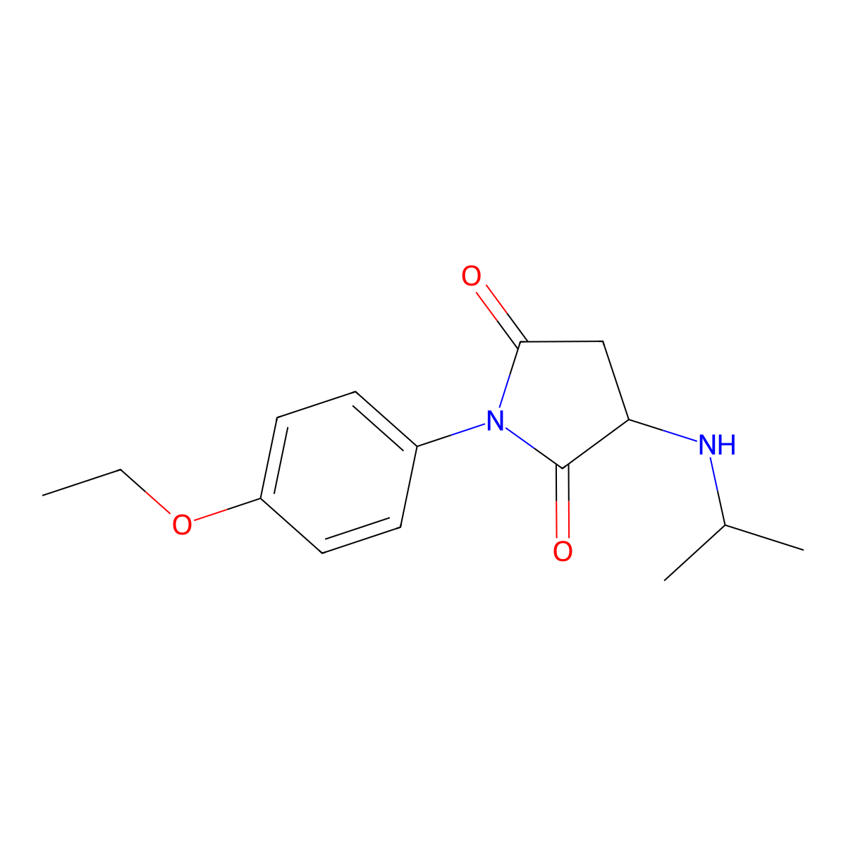 1-(4-Ethoxyphenyl)-3-(isopropylamino)pyrrolidine-2,5-dione molecular structure, CAS 1095321-11-1