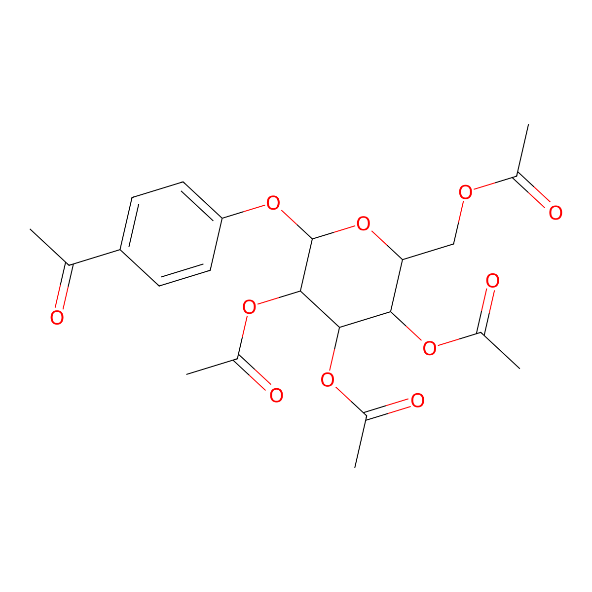 [3,4,5-Triacetyloxy-6-(4-acetylphenoxy)oxan-2-yl]methyl acetate molecular structure, CAS 1095322-03-4
