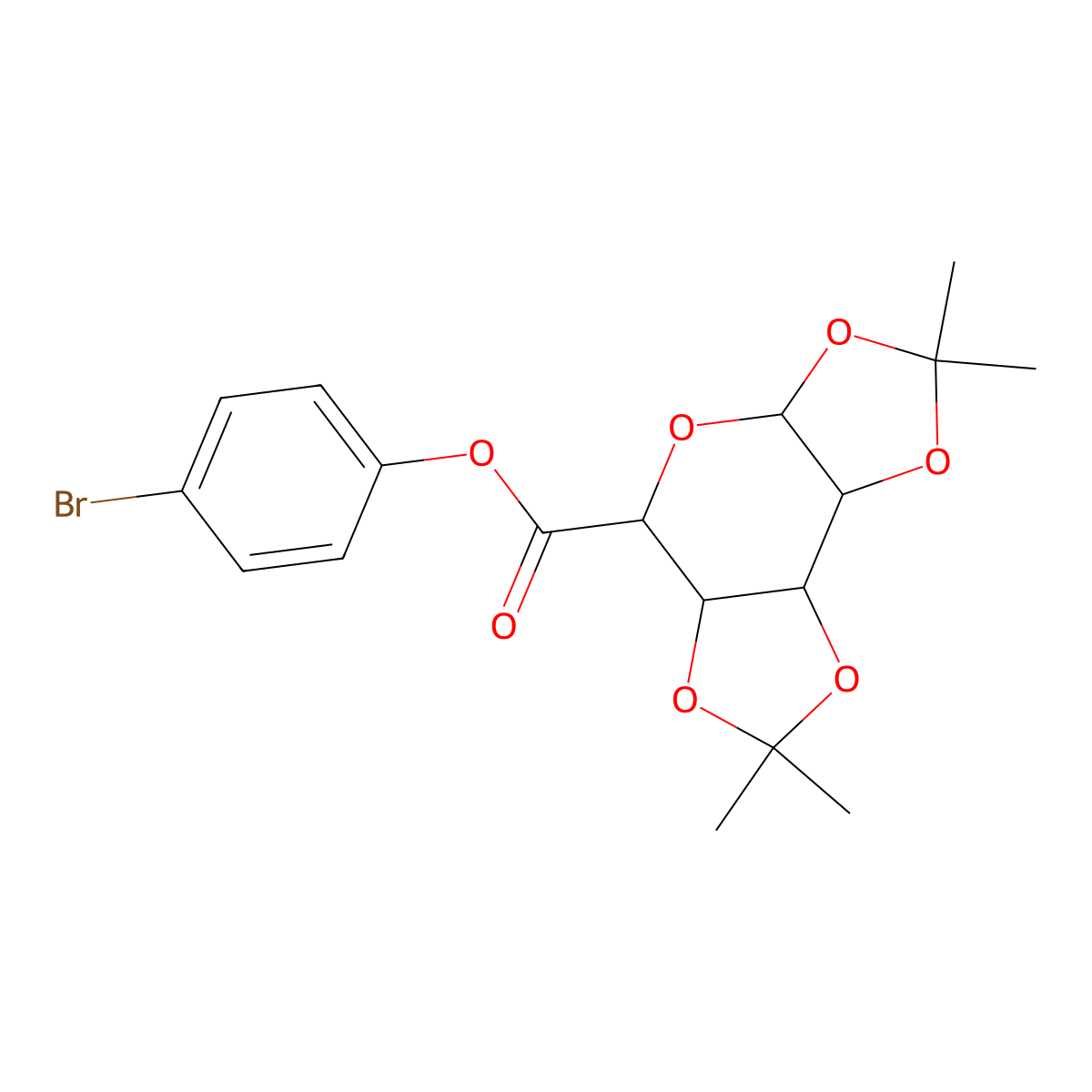 4-Bromophenyl 4,4,11,11-tetramethyl-3,5,7,10,12-pentaoxatricyclo[7.3.0.0^{2,6}]dodecane-8-carboxylate molecular structure, CAS 1095322-97-6