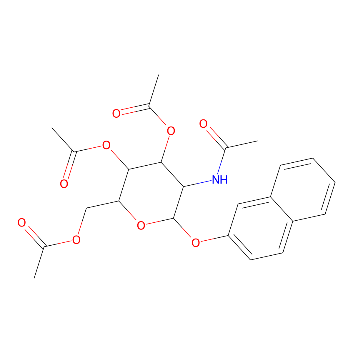(5-Acetamido-3,4-diacetyloxy-6-naphthalen-2-yloxyoxan-2-yl)methyl acetate molecular structure, CAS 1095323-45-7