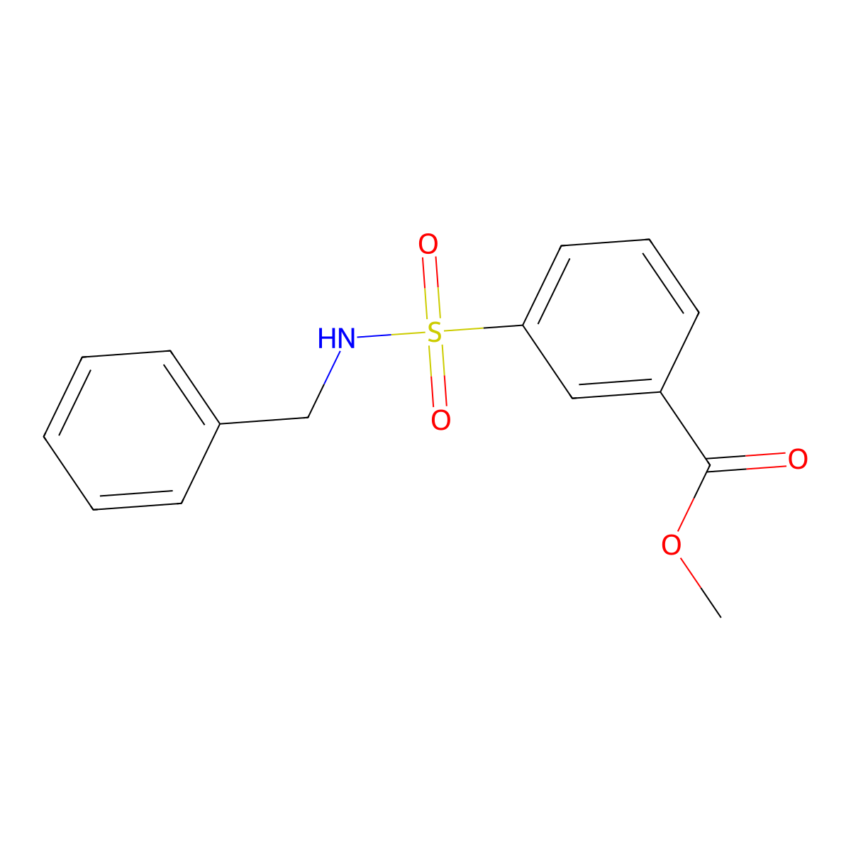Methyl 3-(N-benzylsulfamoyl)benzoate molecular structure, CAS 1095324-87-0