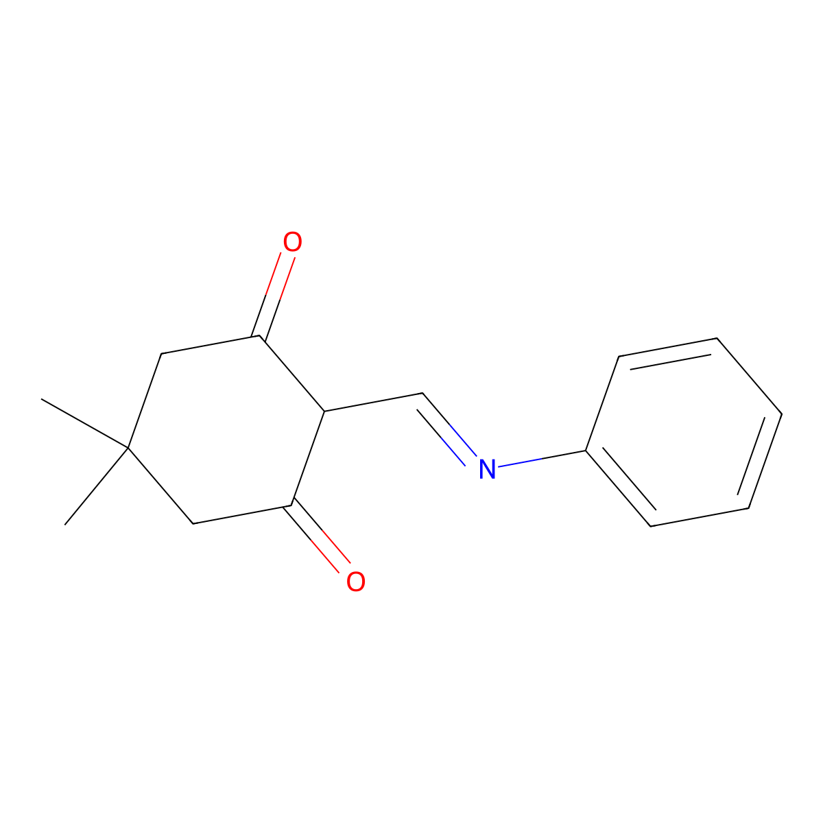 5,5-Dimethyl-2-[(phenylimino)methyl]-1,3-cyclohexanedione molecular structure, CAS 109535-45-7