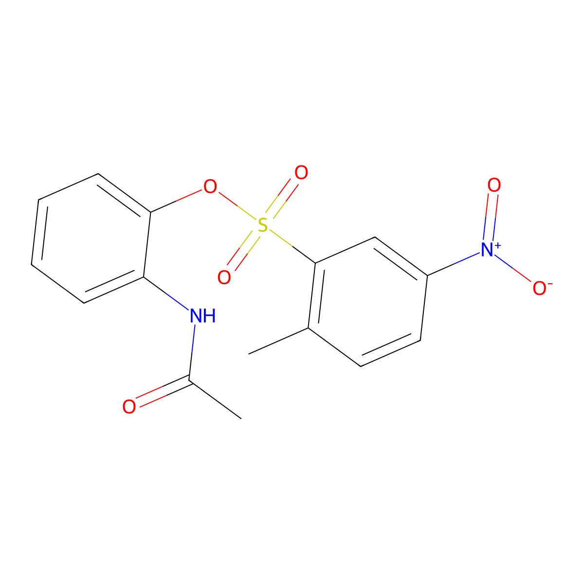 2-Acetamidophenyl 2-methyl-5-nitrobenzene-1-sulfonate molecular structure, CAS 1095364-52-5