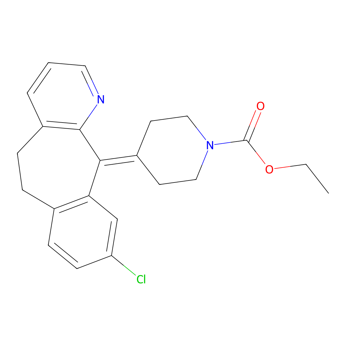 8-Dechloro-9-chloro Loratadine molecular structure, CAS 109537-11-3