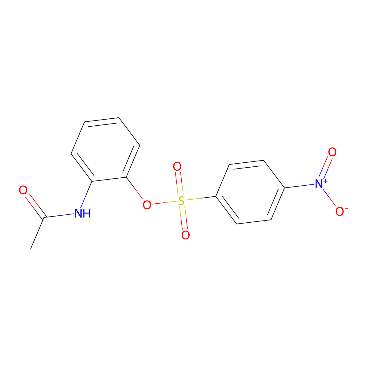 2-Acetamidophenyl 4-nitrobenzene-1-sulfonate molecular structure, CAS 1095394-81-2