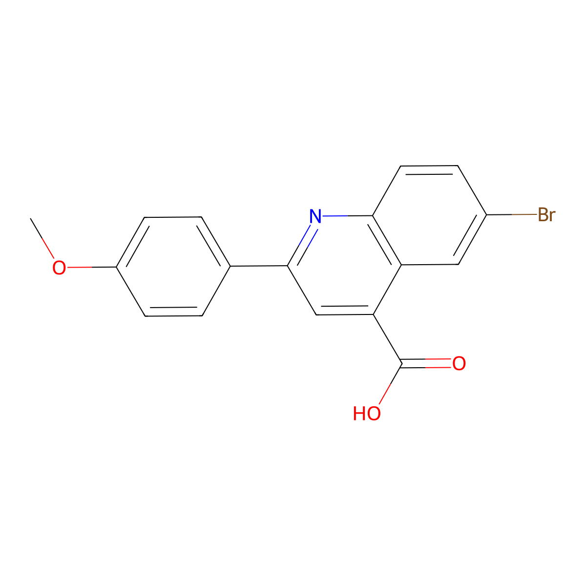 6-Bromo-2-(4-methoxyphenyl)quinoline-4-carboxylic acid molecular structure, CAS 109540-19-4