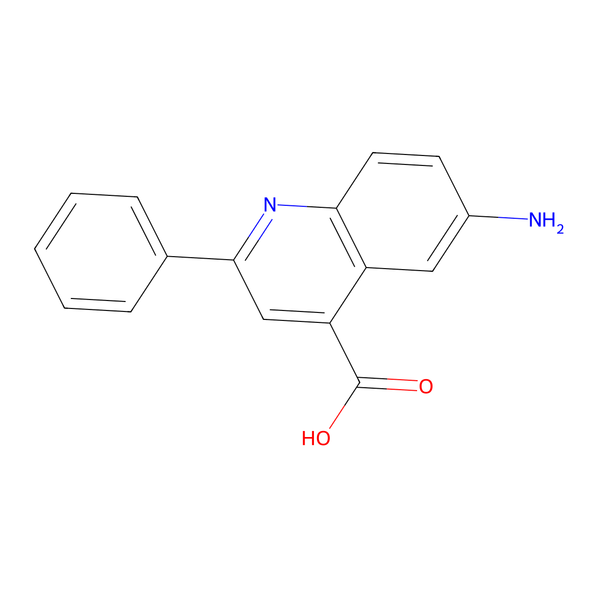 6-Amino-2-phenylquinoline-4-carboxylic acid molecular structure, CAS 109540-22-9