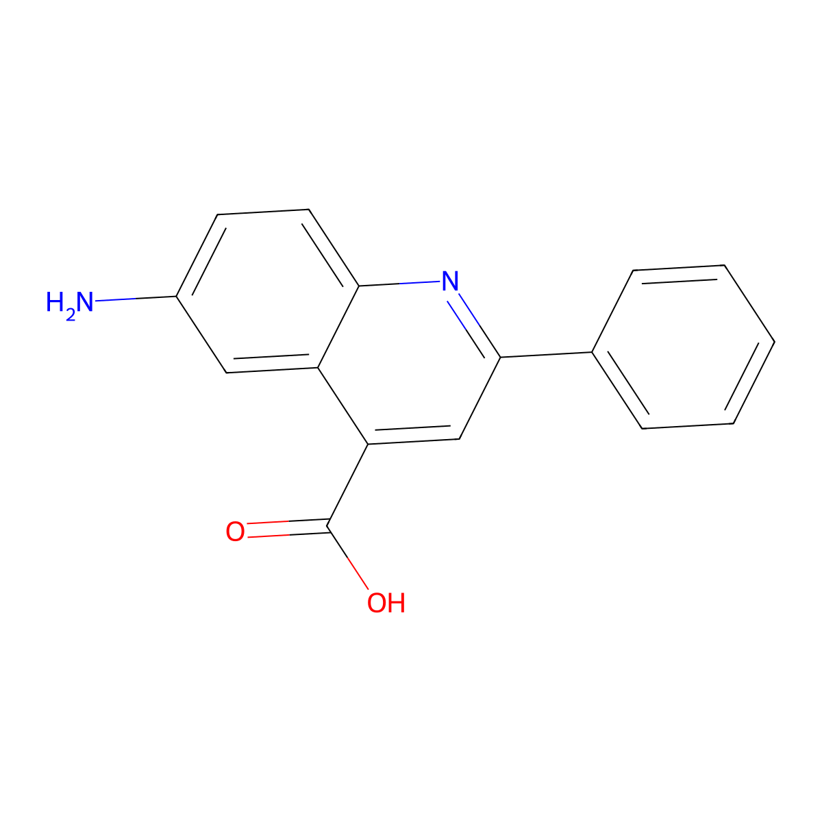 6-Amino-2-phenylquinoline-4-carboxylic acid molecular structure, CAS 109540-22-9