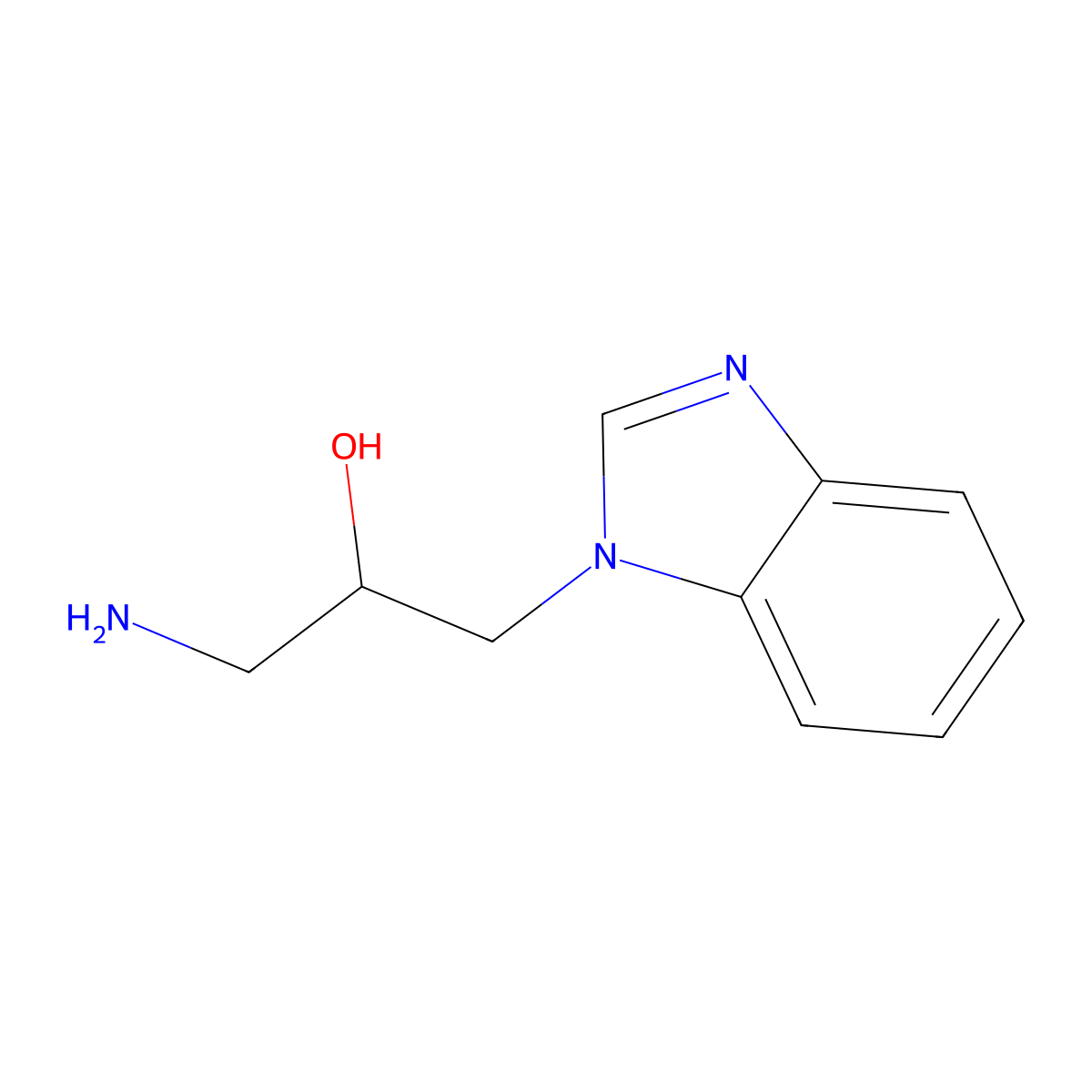 1-Amino-3-benzoimidazol-1-yl-propan-2-ol molecular structure, CAS 109540-56-9