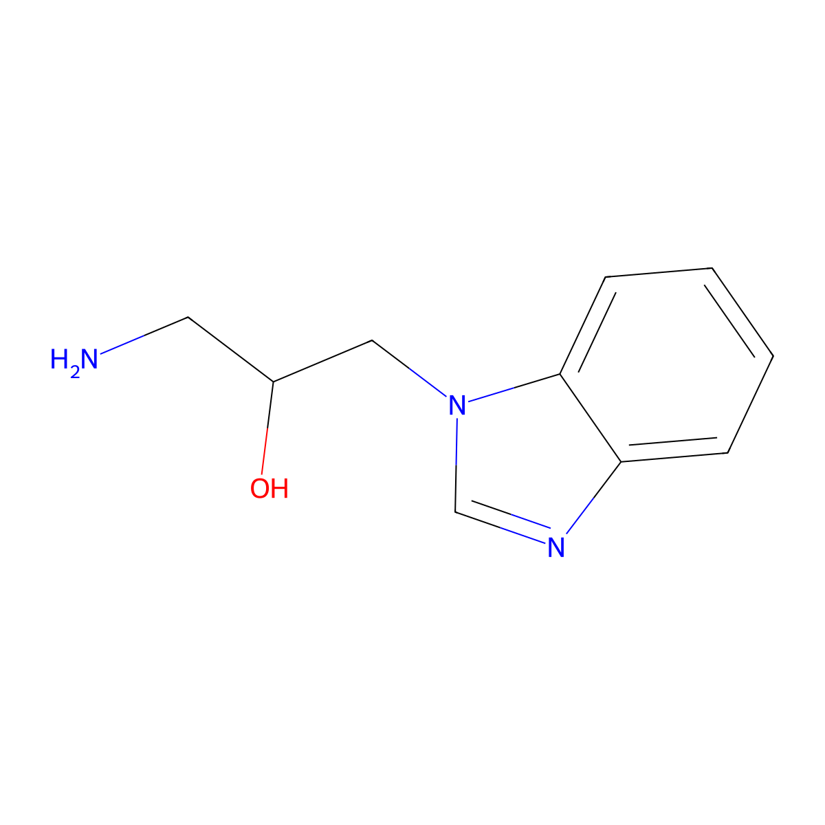 1-Amino-3-benzoimidazol-1-yl-propan-2-ol molecular structure, CAS 109540-56-9