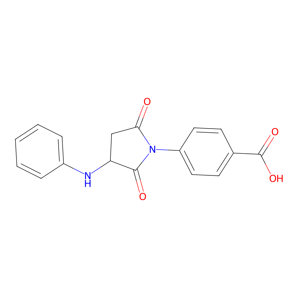 4-[2,5-Dioxo-3-(phenylamino)azolidinyl]benzoic acid molecular structure, CAS 1095406-76-0