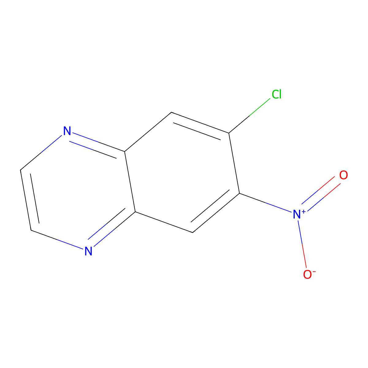 6-Chloro-7-nitroquinoxaline molecular structure, CAS 109541-21-1