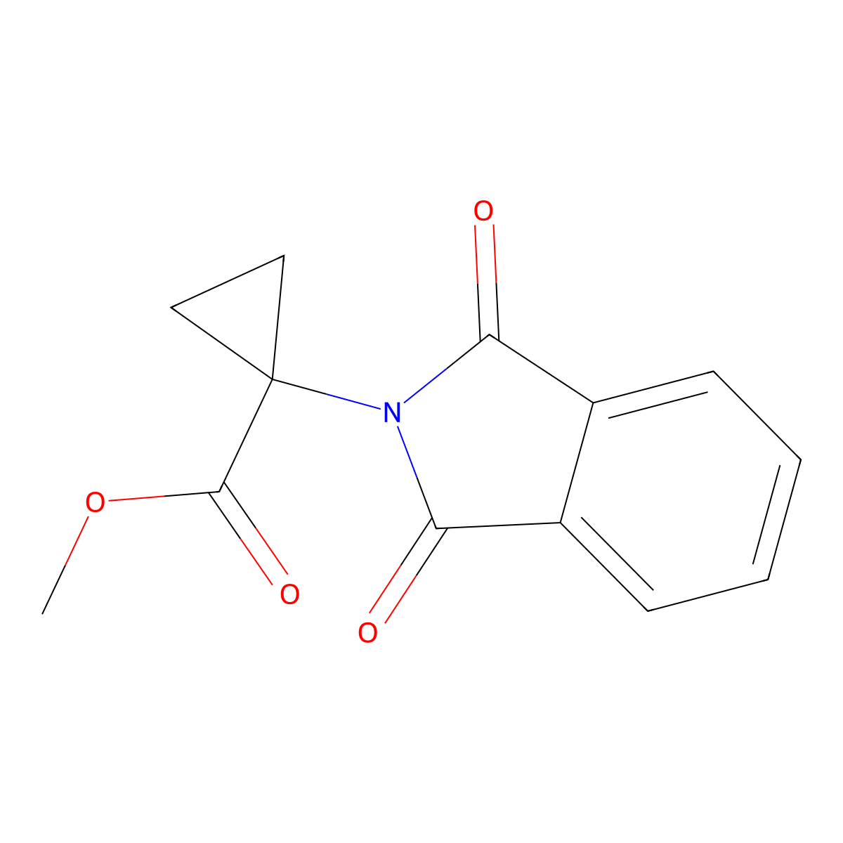 methyl 1-(1,3-dioxo-1,3-dihydro-2H-isoindol-2-yl)cyclopropanecarboxylate molecular structure, CAS 109541-75-5