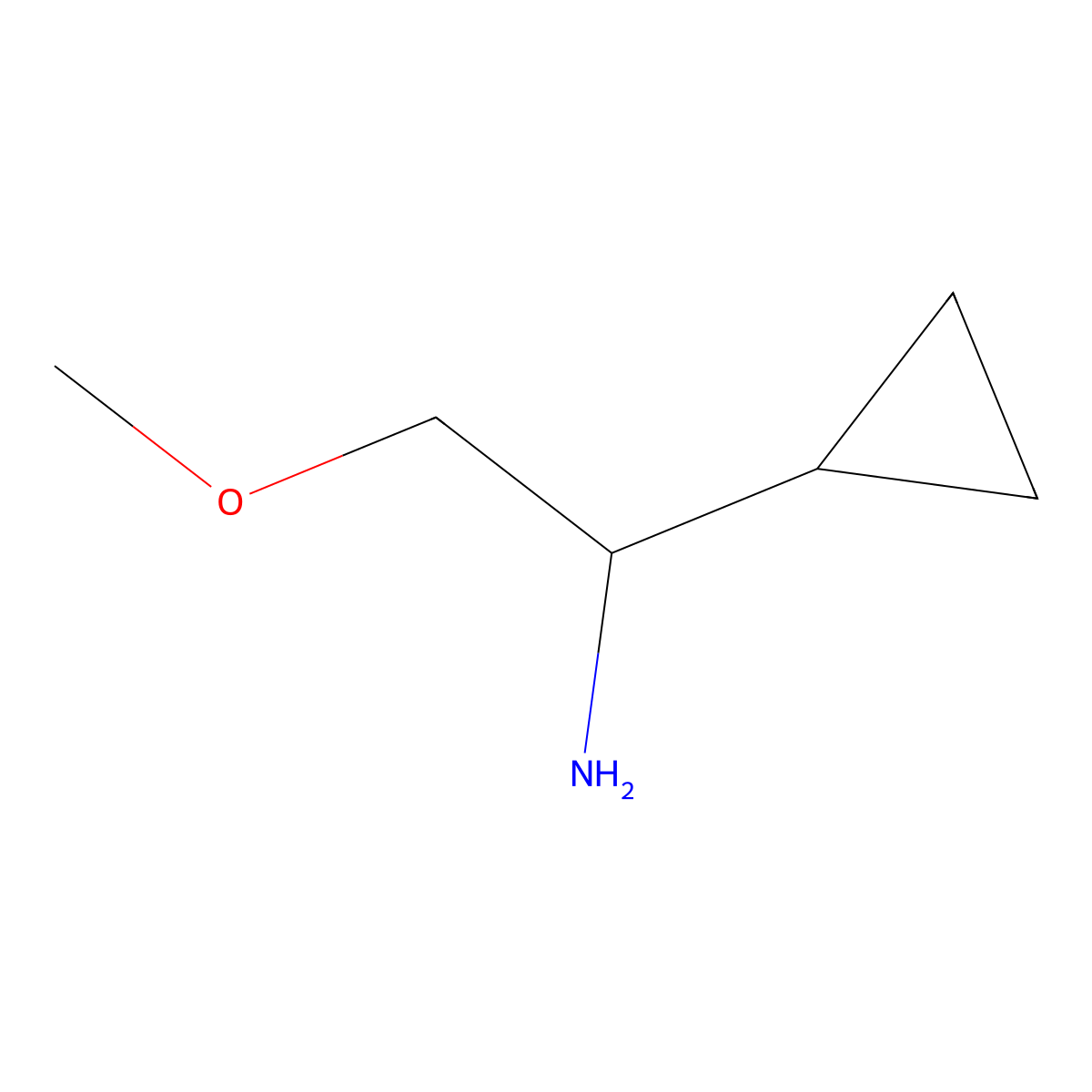 1-Cyclopropyl-2-methoxyethan-1-amine molecular structure, CAS 1095431-22-3