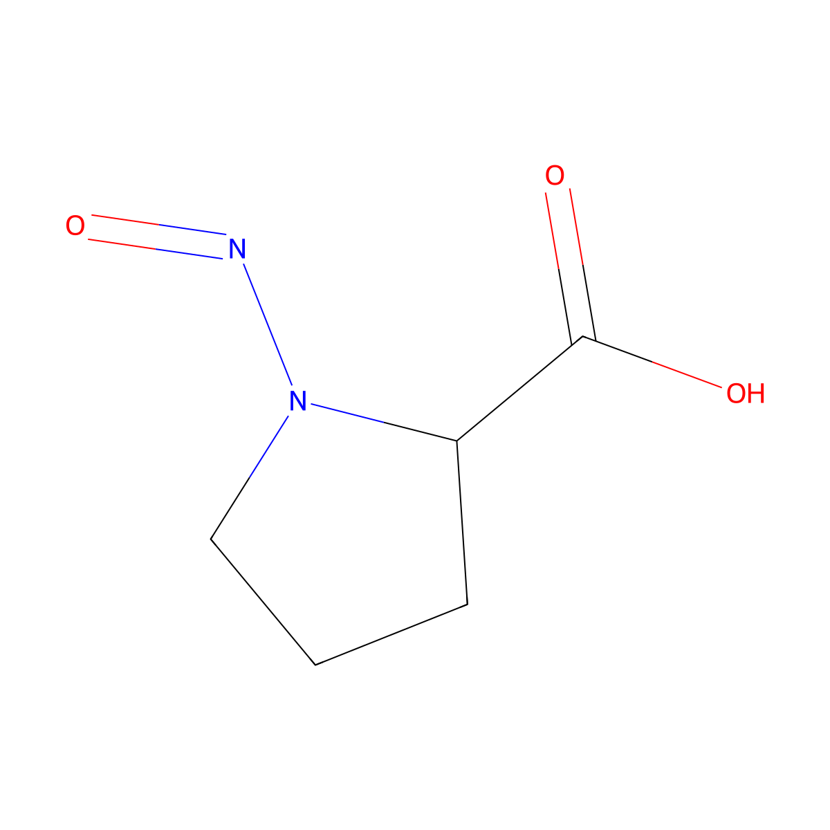 N-Nitroso-L-proline molecular structure, CAS 109545-01-9