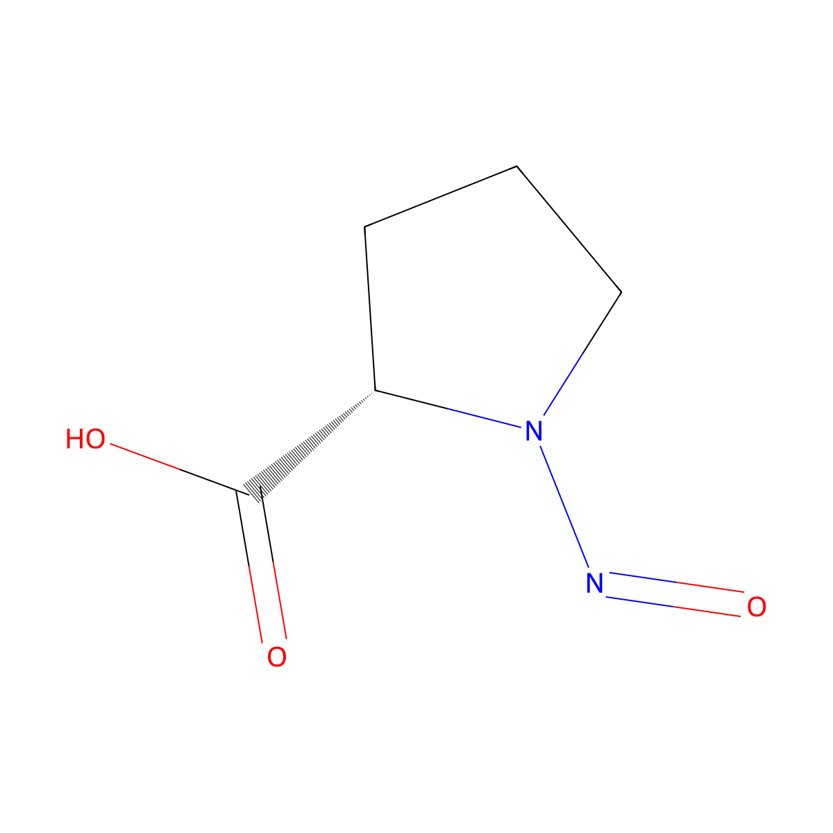 N-Nitroso-L-proline molecular structure, CAS 109545-01-9