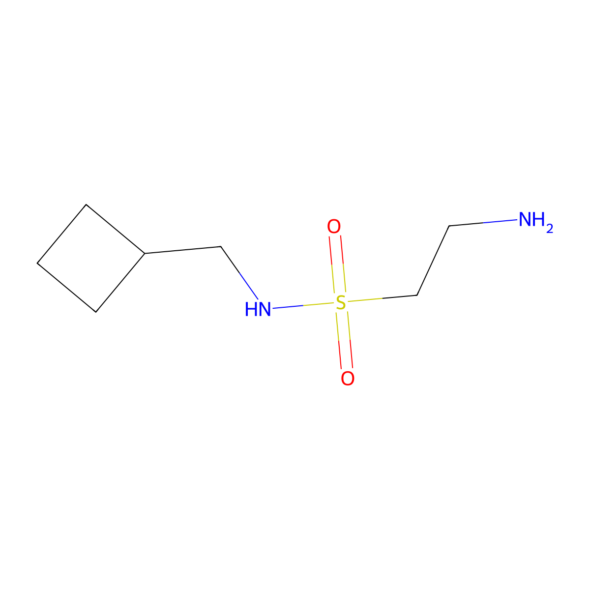 2-amino-N-(cyclobutylmethyl)ethane-1-sulfonamide molecular structure, CAS 1095505-14-8