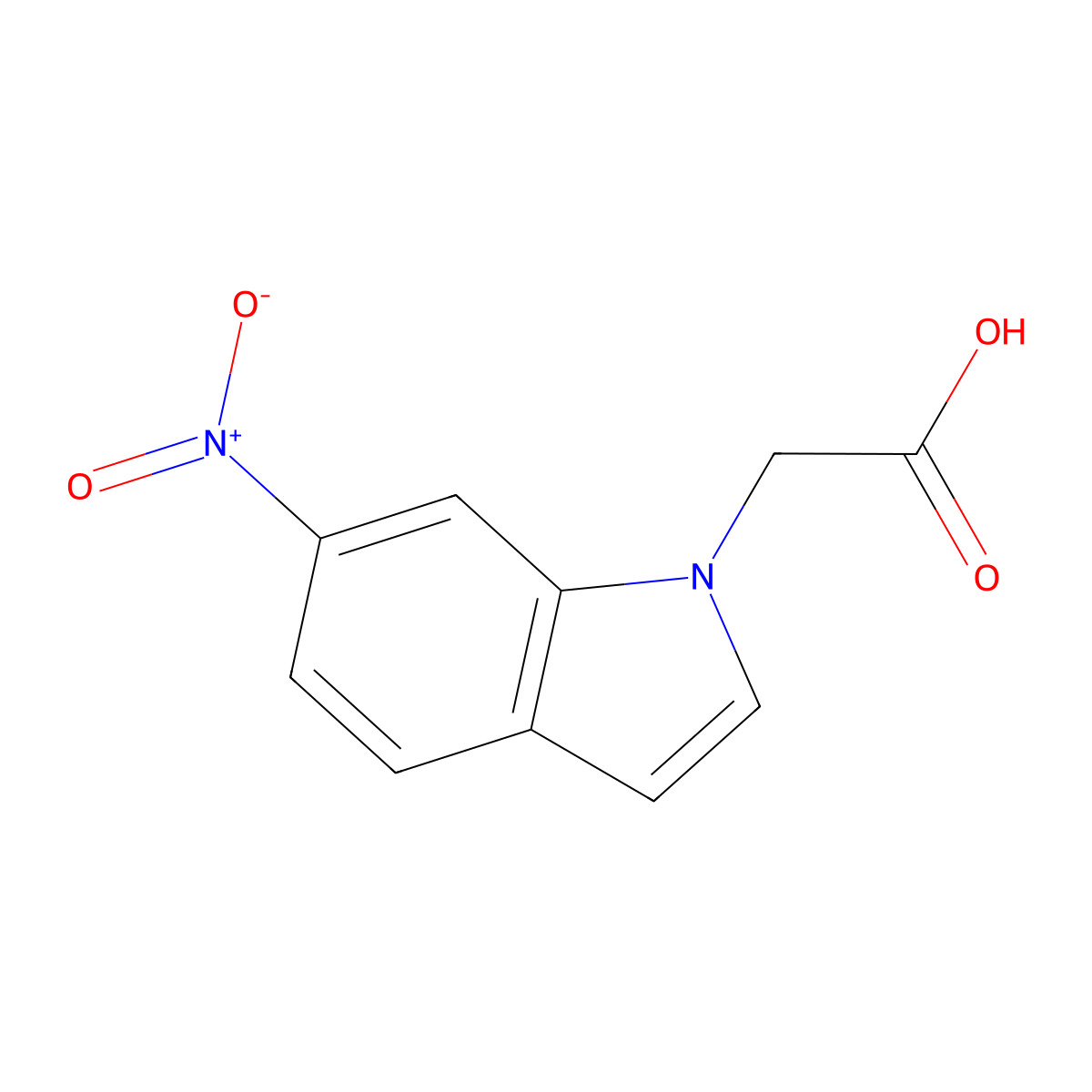 2-(6-Nitro-1H-indol-1-yl)acetic acid molecular structure, CAS 1095507-43-9