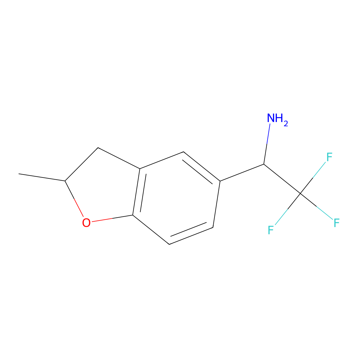 2,2,2-Trifluoro-1-(2-methyl-2,3-dihydrobenzofuran-5-yl)ethan-1-amine molecular structure, CAS 1095512-39-2