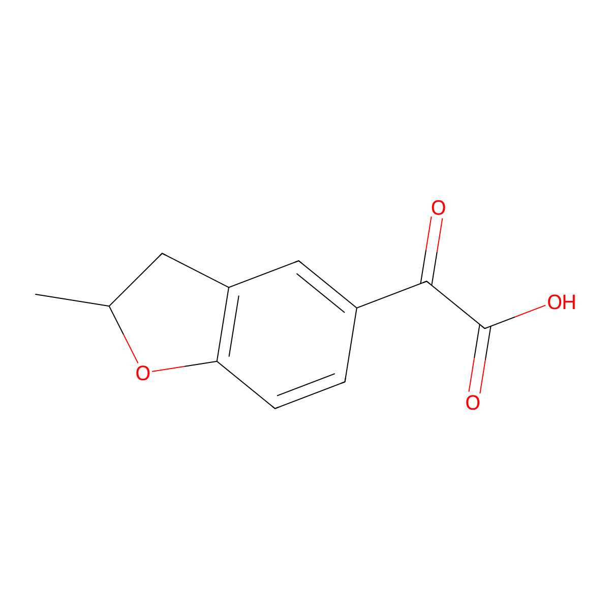 2-(2-Methyl-2,3-dihydrobenzofuran-5-yl)-2-oxoacetic acid molecular structure, CAS 1095512-53-0
