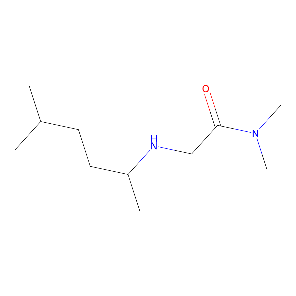 N,N-Dimethyl-2-[(5-methylhexan-2-yl)amino]acetamide molecular structure, CAS 1095519-71-3