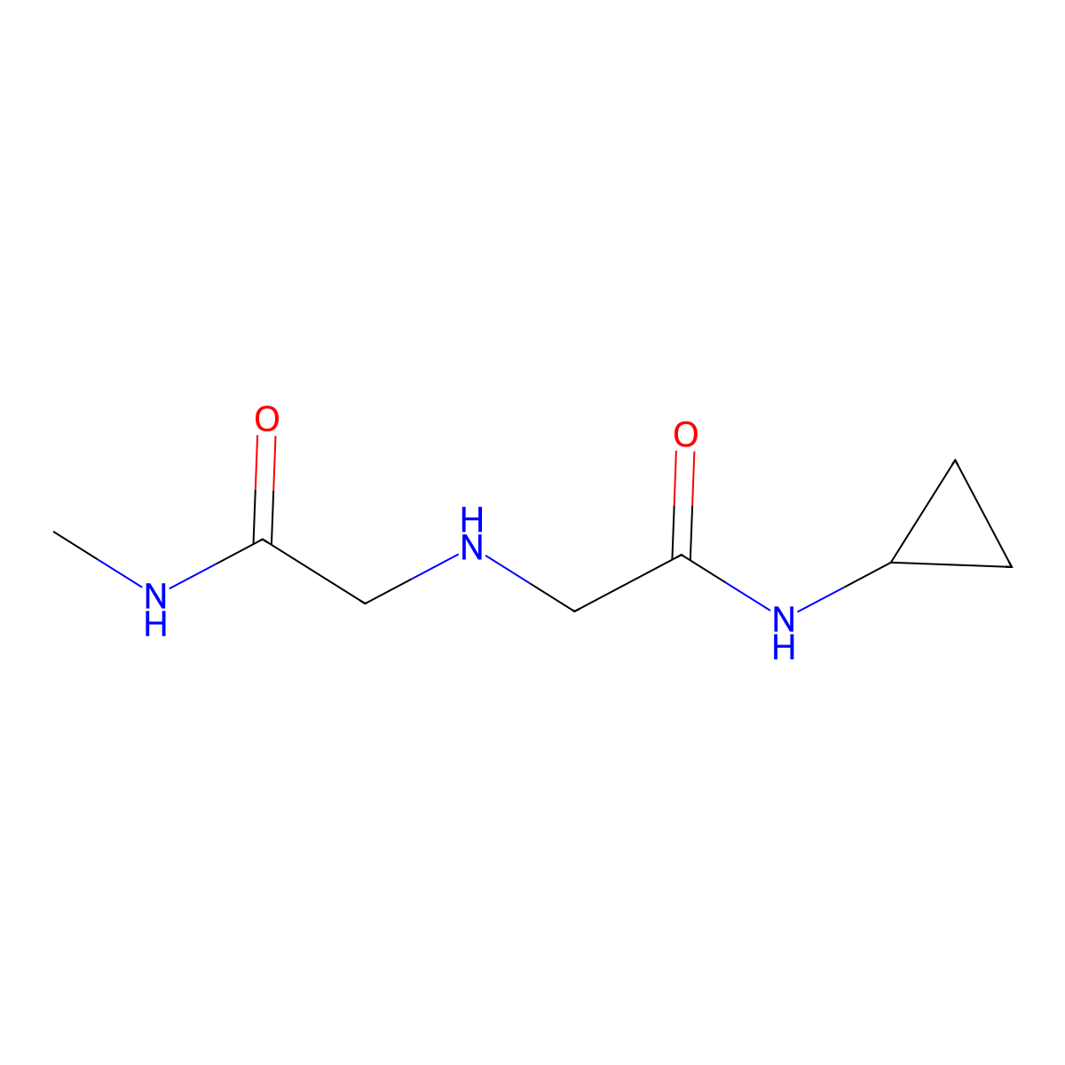 N-cyclopropyl-2-((2-(methylamino)-2-oxoethyl)amino)acetamide molecular structure, CAS 1095519-92-8