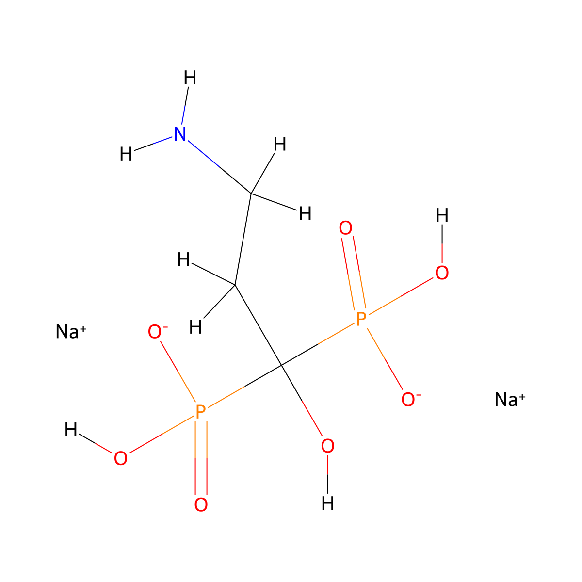 Pamidronate Disodium Anhydrous molecular structure, CAS 109552-15-0