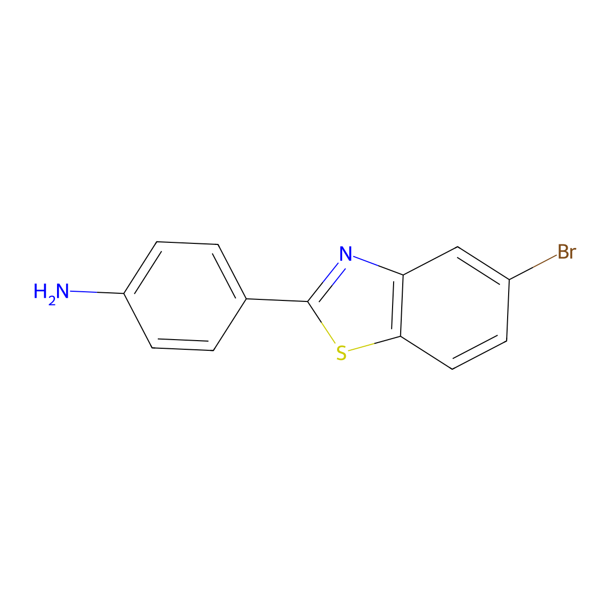 4-(5-Bromo-1,3-benzothiazol-2-yl)aniline molecular structure, CAS 1095528-03-2